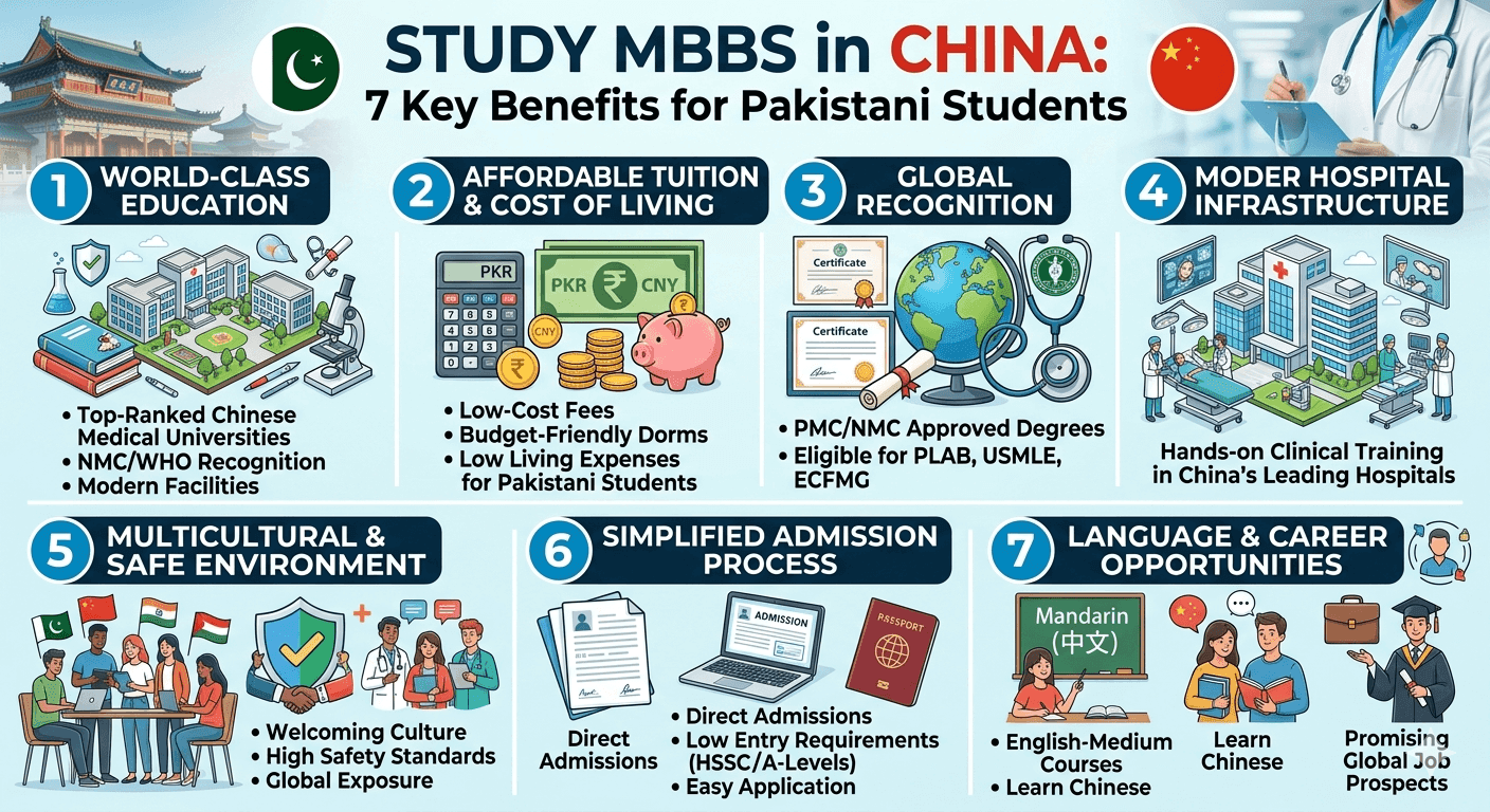 Study MBBS in China 7 key benefits for Pakistani students banner image